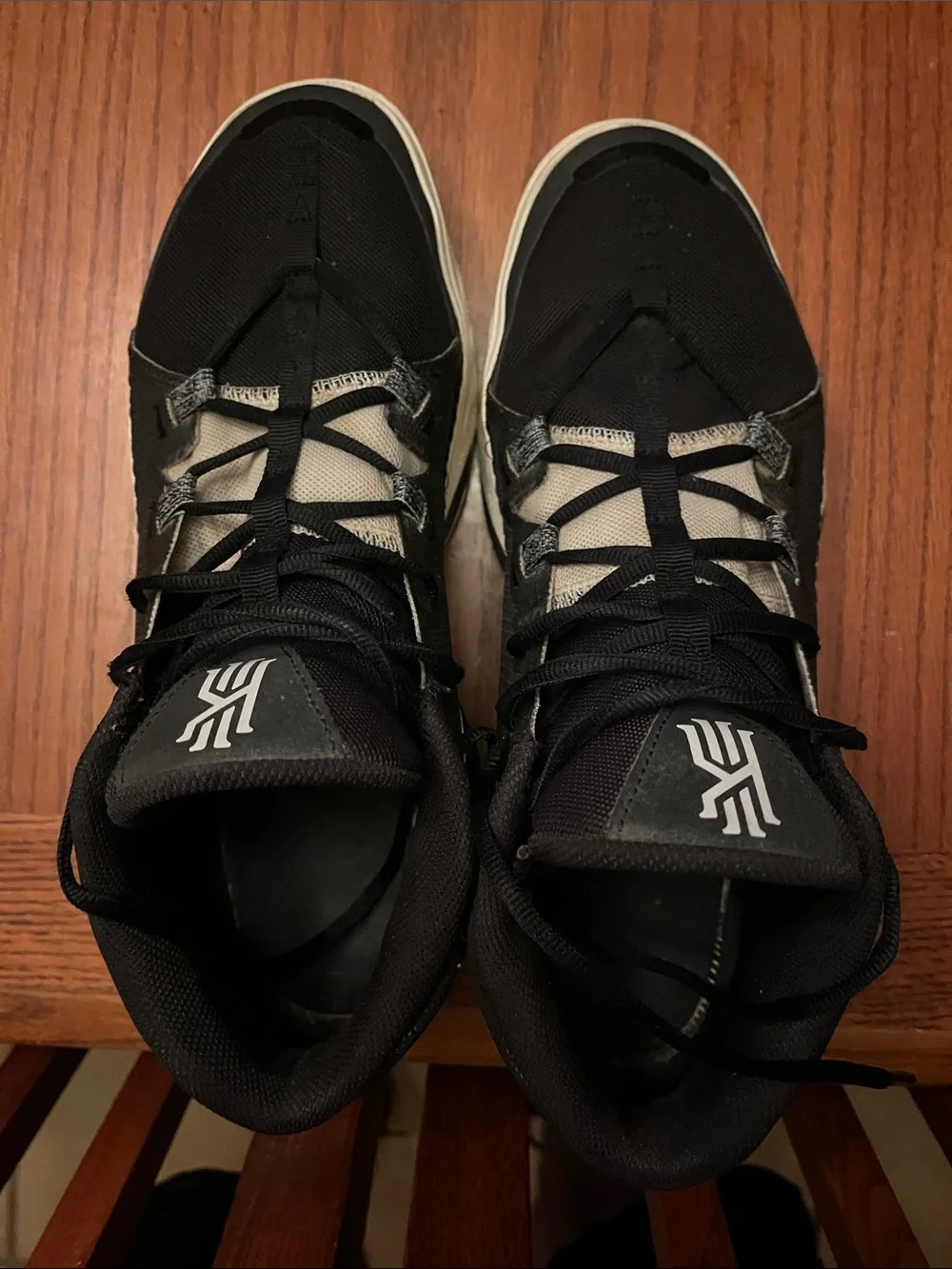 Nike Men’s Basketball Sneakers Kyrie Irving— Black & Cream Accents